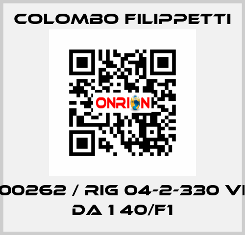 PC5000262 / RIG 04-2-330 VL VCT DA 1 40/F1 Colombo Filippetti