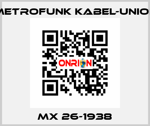 Mx 26-1938 METROFUNK KABEL-UNION