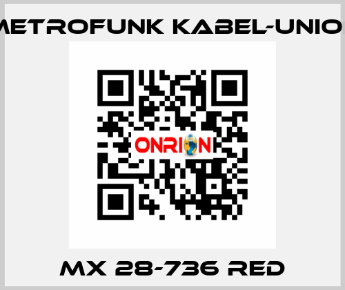 MX 28-736 Red METROFUNK KABEL-UNION