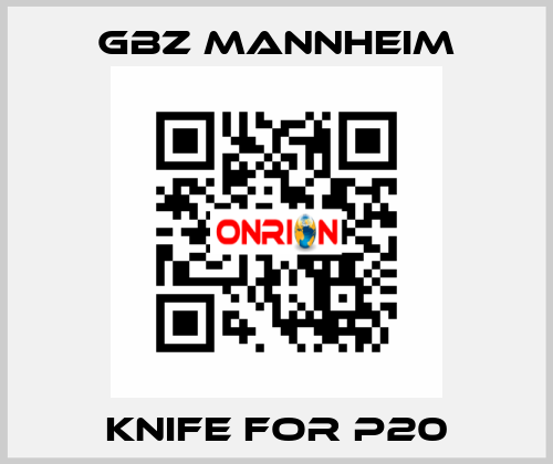 knife for P20 GBZ MANNHEIM