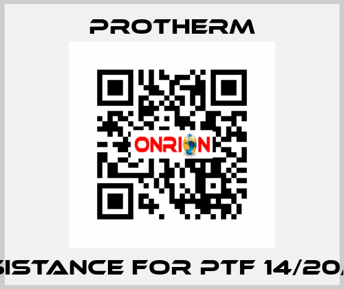 resistance for PTF 14/20/180 PROTHERM