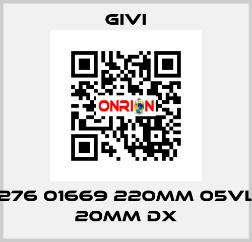 01011276 01669 220mm 05VL REF 20mm DX Givi