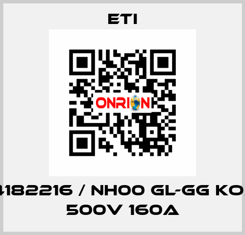 004182216 / NH00 gL-gG KOMBI 500V 160A Eti