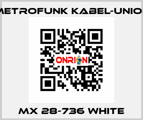 MX 28-736 white METROFUNK KABEL-UNION