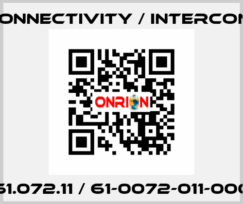 61.072.11 / 61-0072-011-000 TE Connectivity / Intercontec