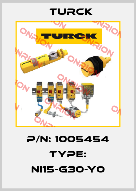 P/N: 1005454 Type: NI15-G30-Y0 Turck