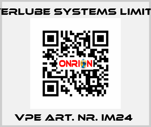 VPE ART. NR. IM24  Interlube Systems Limited