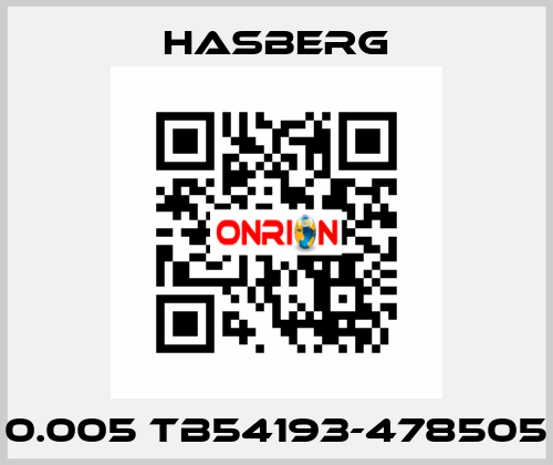 0.005 TB54193-478505 Hasberg