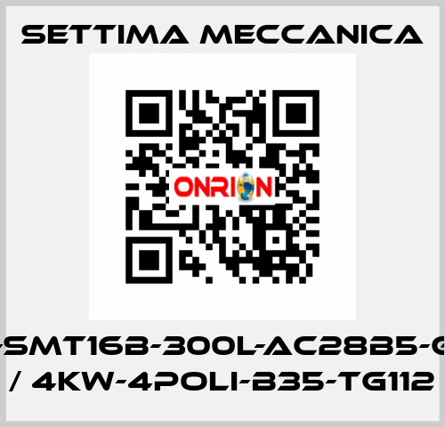 GR55-SMT16B-300L-AC28B5-G-S2-T / 4Kw-4Poli-B35-TG112 Settima Meccanica