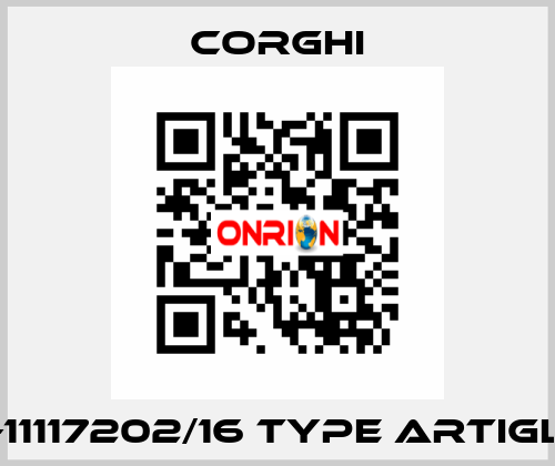 Nr. 0-11117202/16 Type ARTIGLIO 55 Corghi