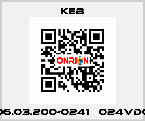 06.03.200-0241   024VDC KEB