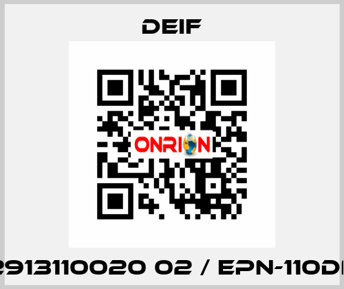 2913110020 02 / EPN-110DN Deif