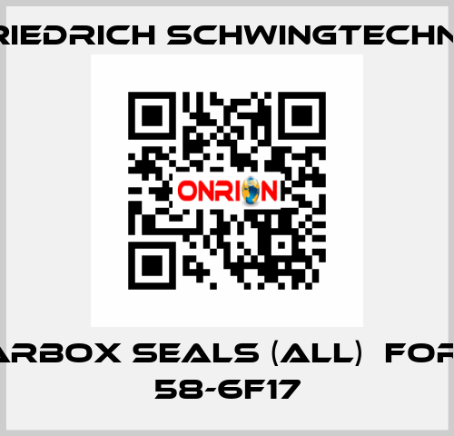 Gearbox seals (all)  for UE 58-6F17 Friedrich Schwingtechnik