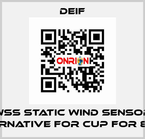 WSS STATIC WIND SENSOR (ALTERNATIVE FOR CUP FOR 879.3)  Deif