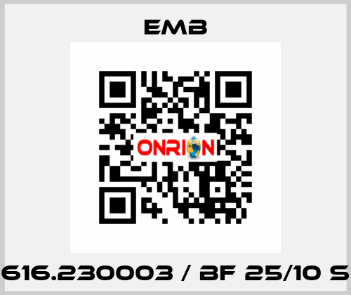 616.230003 / BF 25/10 S Emb