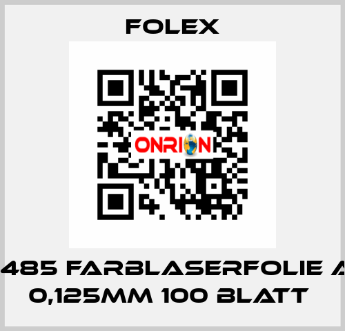 X-485 FARBLASERFOLIE A4 0,125MM 100 BLATT  Folex