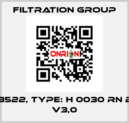 77893522, Type: H 0030 RN 2 010 / V3,0 Filtration Group