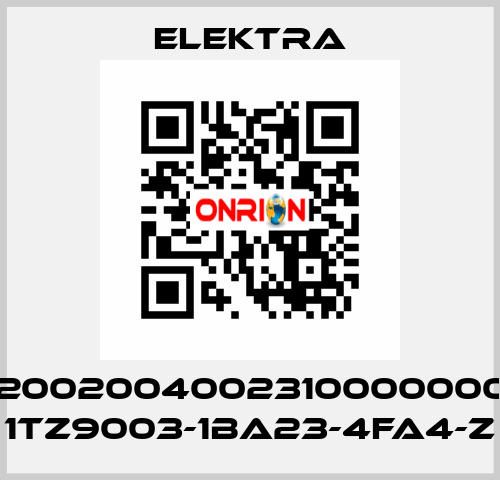 02002004002310000000 / 1TZ9003-1BA23-4FA4-Z ELEKTRA