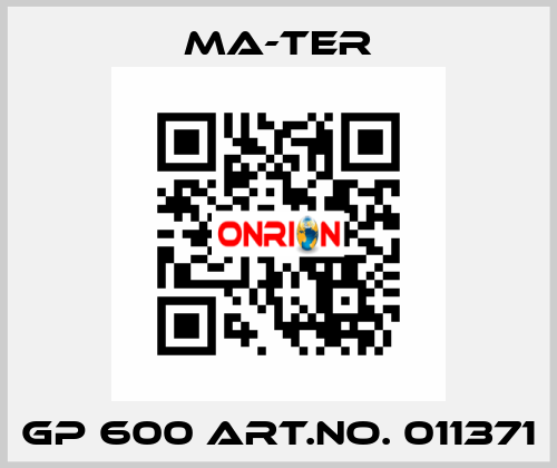 GP 600 Art.No. 011371 MA-TER