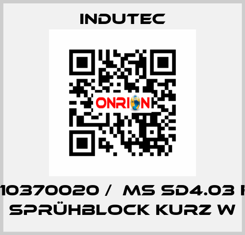 9110370020 /  MS SD4.03 FD SPRÜHBLOCK KURZ W Indutec