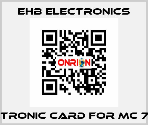 electronic card for MC 704-H ehb electronics