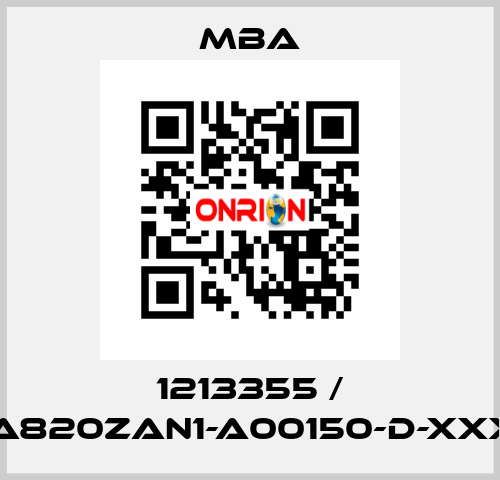 1213355 / MBA820ZAN1-A00150-D-XXXXX MBA