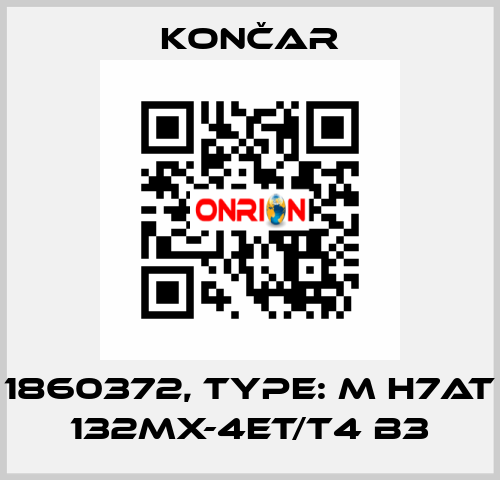 1860372, Type: M H7AT 132MX-4ET/T4 B3 Končar