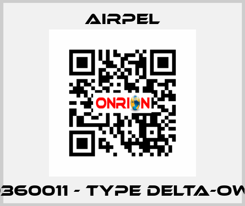 00360011 - Type DELTA-OW/O Airpel