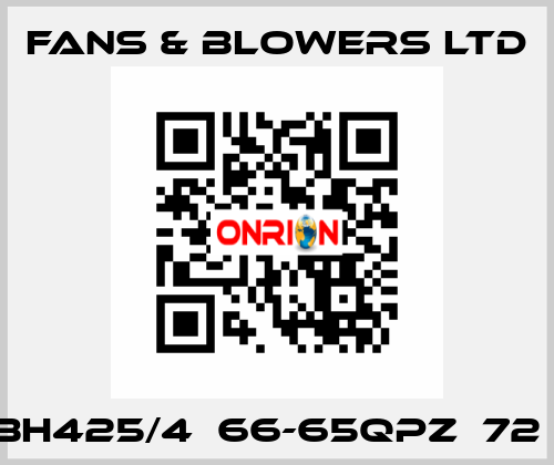 BH425/4  66-65QPZ  72㎏ Fans & Blowers Ltd