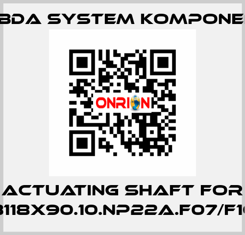 actuating shaft for GTWB118x90.10.NP22A.F07/F10.000 LAMBDA SYSTEM KOMPONENTEN