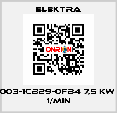 1TZ9003-1CB29-0FB4 7,5 kW 1800 1/min ELEKTRA