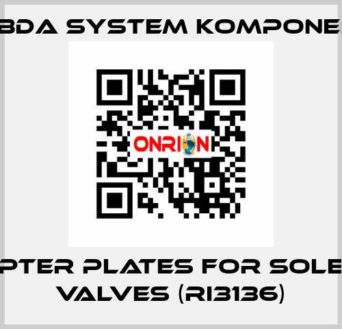 Adapter plates for solenoid valves (RI3136) LAMBDA SYSTEM KOMPONENTEN