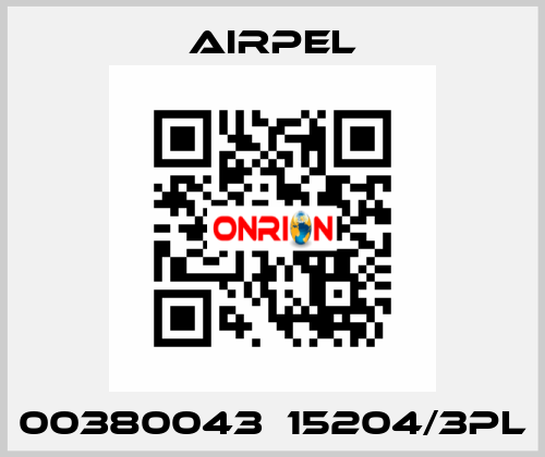 00380043  15204/3PL Airpel