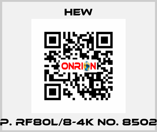 Typ. RF80L/8-4K No. 850226 HEW