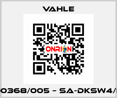 0600368/005 – SA-DKSW4/80S Vahle