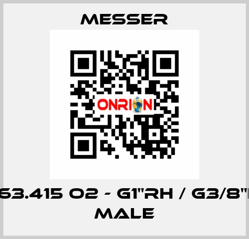 0.463.415 O2 - G1"RH / G3/8"LH - Male Messer