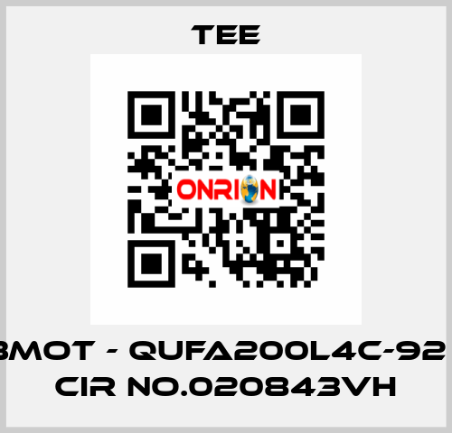 Typ. 3mot - QUFA200L4C-92 N Vib. CIR No.020843VH TEE