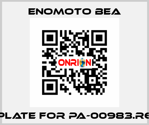 Plate for PA-00983.R6 Enomoto BeA