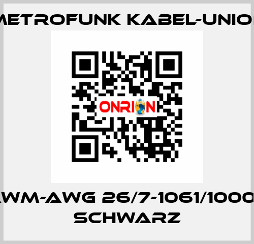 AWM-AWG 26/7-1061/10002 SCHWARZ METROFUNK KABEL-UNION