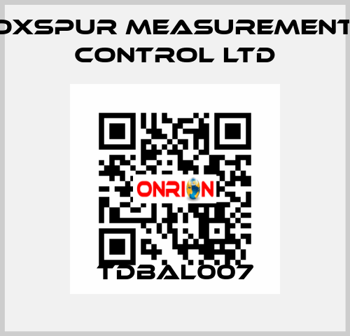 TDBAL007 Roxspur Measurement & Control Ltd