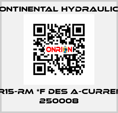 PVR15-RM *F DES A-CURRENT – 250008 Continental Hydraulics