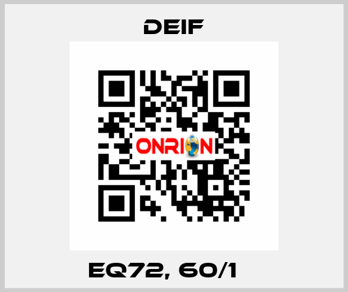 EQ72, 60/1 А Deif