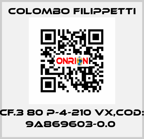 CF.3 80 P-4-210 VX,Cod: 9A869603-0.0  Colombo Filippetti