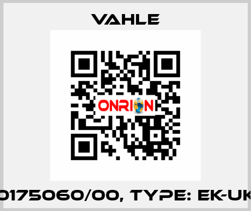 P/n: 0175060/00, Type: EK-UK35-L Vahle