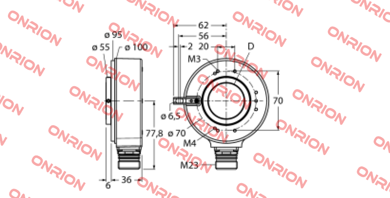 RI-42H25S4-2B5000-12M23 Turck