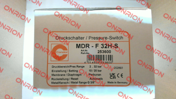 P/N: 253600, Type: MDR-F 32H-S Condor