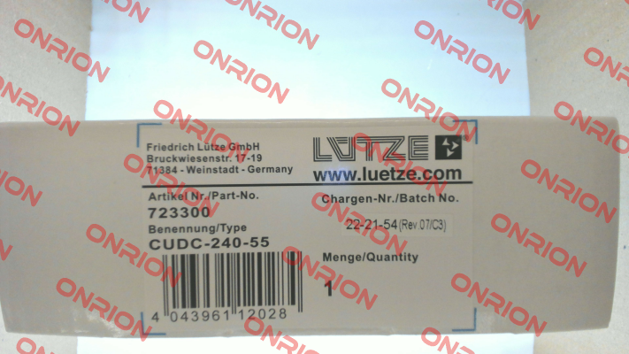 CUDC-240-55 / 723300 Luetze