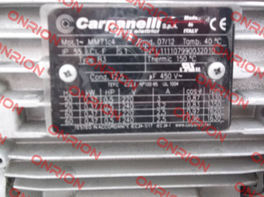 MM71 c 4 Ser. Nr.: L111107990032010 oem  Carpanelli