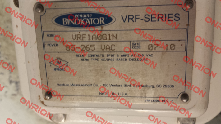 VRF1A0G1N   obsolete replaced by VRFII-SG-N  Bindicator