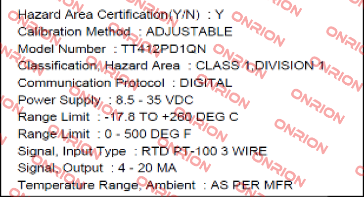 TT412PD1QN  Minco